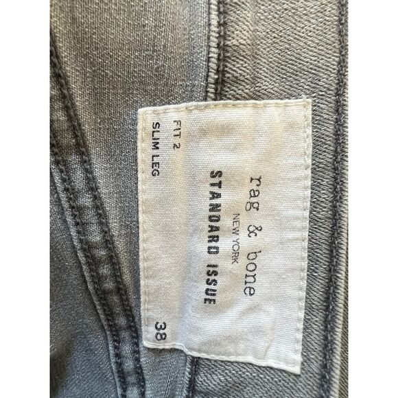RAG AND BONE standard issue fit 2 slim leg in IRON pants M1223K302 MSRP $280 - Picture 3 of 9